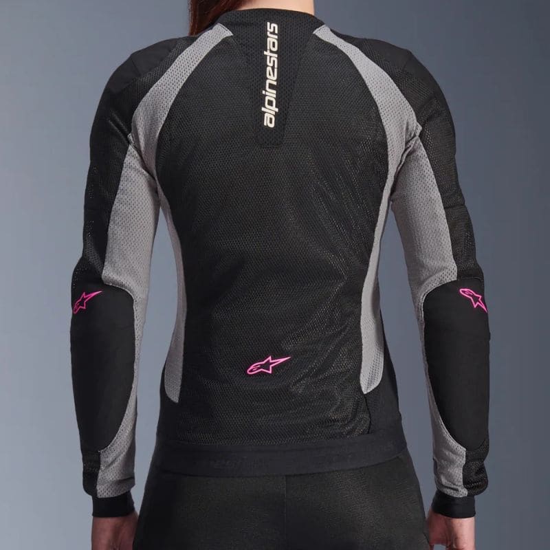 ALPINESTARS STELLA TROOP AIR JACKET 3310325 BLACK ASH GRAY PINK FLUO 1465 - immagine 2
